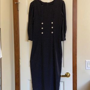 Pretty black dress with white polka dots